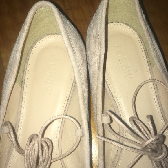 J Crew Suede lace-up ballet flats - Picture 3 of 8